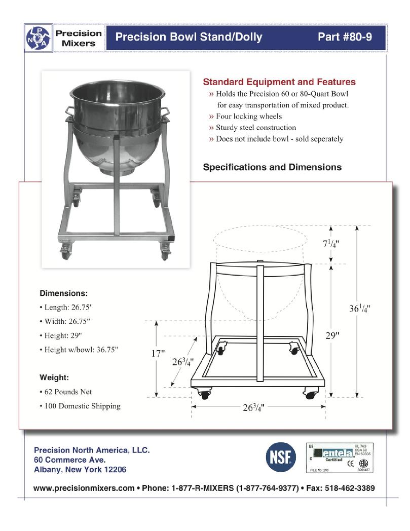 Dough Mixer Bowl Stand